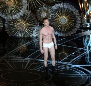 Neil Patrick Harris in his Underwear at the 2015 Oscars - From the famous and  unforgettable underwear scene in "Birdman". 